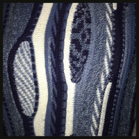 Vintage 80's Men's Atlas Blue Textured Sweater 48B XL Extra Large