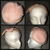 Vintage 50's Pink Helmet Hat Cap with Pink Velvet Trim