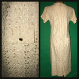 Vintage 60's Cream Eyelet Mod Dress 36B M Medium